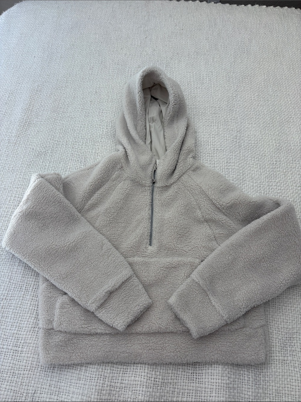 Lululemon Fuzzy cream scuba sweatshirt